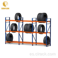 Sistema de almacenamiento de estantería de neumáticos apilable de acero metal